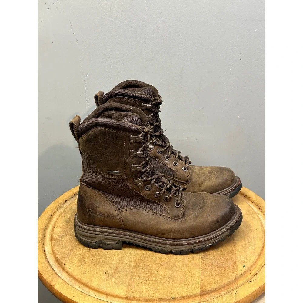 Ariat Work Boots Mens 10D Brown Conquest 8